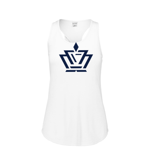 [FT0TUBWH-FAS-LOGO2] Ladies Tri Blend Tank Top (Female Adult S, White, Logo 2)