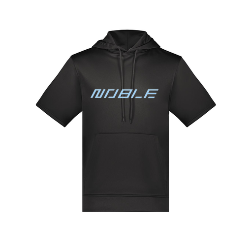 [6871.080.S-LOGO1] Men's Dri Fit Short Sleeve Hoodie (Adult S, Black, Logo 1)