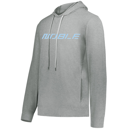 [222598.E83.S-LOGO1] Men's Ventura Thin Knit Hoodie (Adult S, Silver, Logo 1)