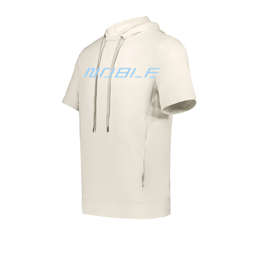 [222505.907.S-LOGO1] Men's Venturs Soft Knit Short Sleeve Hoodie (Adult S, White, Logo 1)