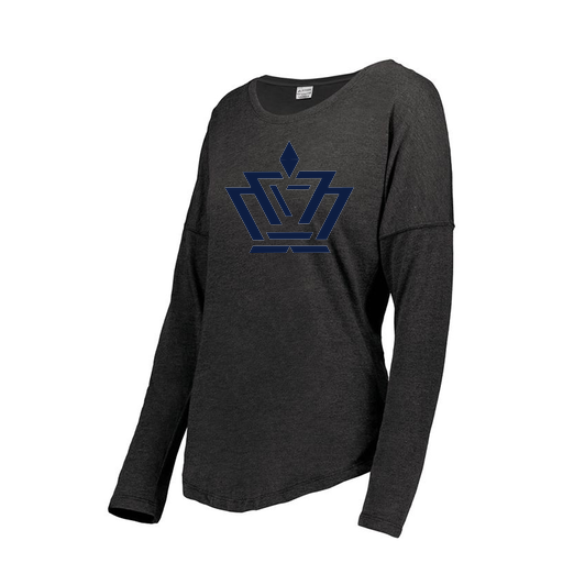 [FTLCUBBK-FAXS-LOGO2] Ladies LS Ultra-blend T-Shirt (Female Adult XS, Black, Logo 2)