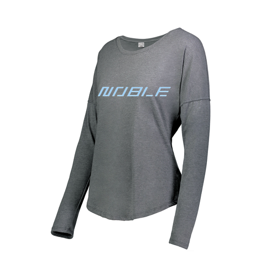 [FTLCUBGY-FAXS-LOGO1] Ladies LS Ultra-blend T-Shirt (Female Adult XS, Gray, Logo 1)
