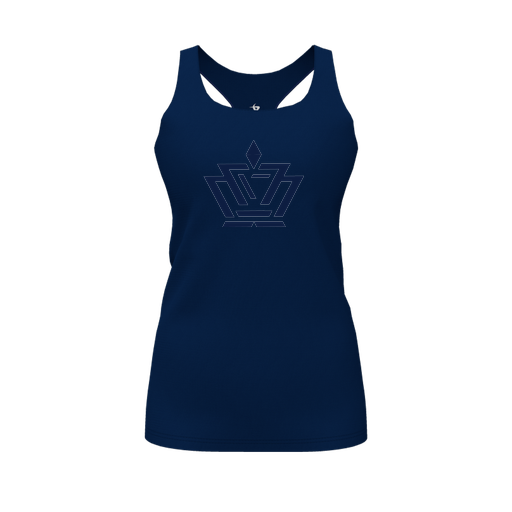 [FT0TRBNV-FYS-LOGO2] Decker Racerback Tank Top (Female Youth S, Navy, Logo 2)
