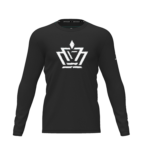[CUS-DRIF-TEES-PER-CNK-LSL-BLK-YXS-LOGO2] Dri Fit Performance T-Shirt (Youth XS, Black, Logo 2, Long Sleeve)