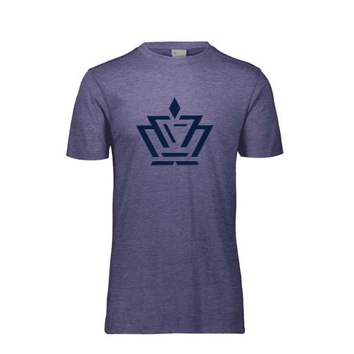 [FTSCUBNV-YS-LOGO2] Decker Youth Tri-Blend T-Shirt - Short Sleeve (Youth S, Navy, Logo 2)