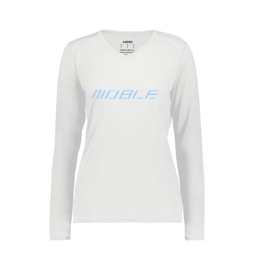[6847.005.XS-LOGO1] Women's SoftTouch Long Sleeve (Female Adult XS, White, Logo 1)
