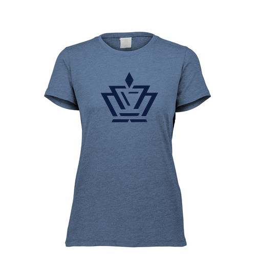 [FTSCUBNV-FAXS-LOGO2] Decker Women's Tri-Blend T-Shirt - Short Sleeve (Female Adult XS, Navy, Logo 2)