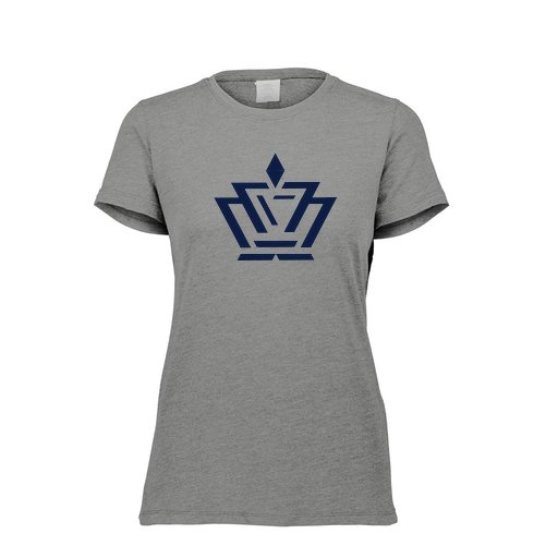 [FTSCUBGY-FAXS-LOGO2] Decker Women's Tri-Blend T-Shirt - Short Sleeve (Female Adult XS, Gray, Logo 2)