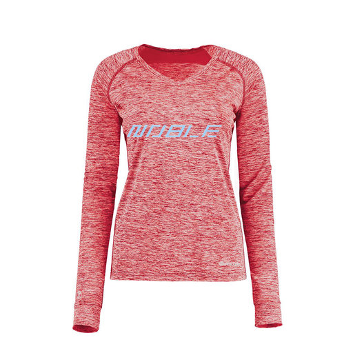 [222770.T20.XS-LOGO1] Ladies Electric Long Sleeve Shirt (Female Adult XS, Red, Logo 1)