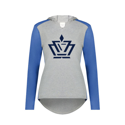 [6902.28V.XS-LOGO2] Ladies Vintage Hoodie (Female Adult XS, Royal, Logo 2)