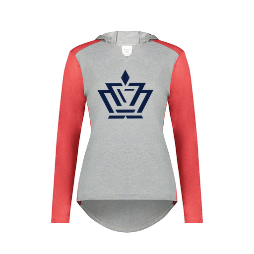 [6902.27V.XS-LOGO2] Ladies Vintage Hoodie (Female Adult XS, Red, Logo 2)