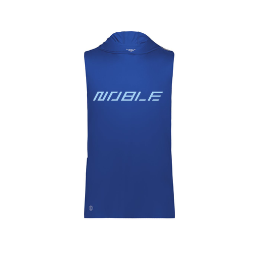 [222590.060.XS-LOGO1] Men's CoolDry Sleeveless Hoodie (Adult XS, Royal, Logo 1)