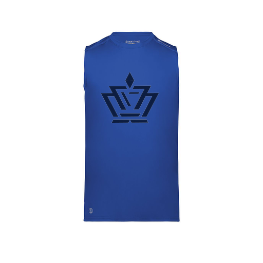 [222593.060.S-LOGO2] Men's CoolDry TankTop (Adult S, Royal, Logo 2)