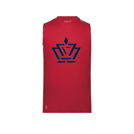 [222593.083.S-LOGO2] Men's CoolDry TankTop (Adult S, Red, Logo 2)