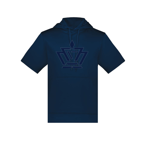 [6871.065.S-LOGO2] Men's Dri Fit Short Sleeve Hoodie (Adult S, Navy, Logo 2)