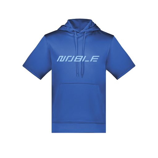 [6871.060.S-LOGO1] Men's Dri Fit Short Sleeve Hoodie (Adult S, Royal, Logo 1)