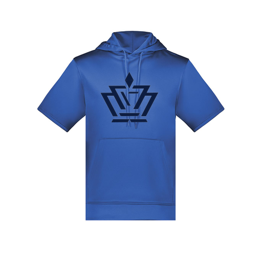 [6871.060.S-LOGO2] Men's Dri Fit Short Sleeve Hoodie (Adult S, Royal, Logo 2)