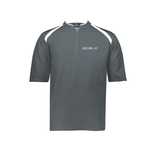 [229581-AS-GRY-LOGO1] Men's Dugout Short Sleeve Pullover (Adult S, Gray, Logo 1)