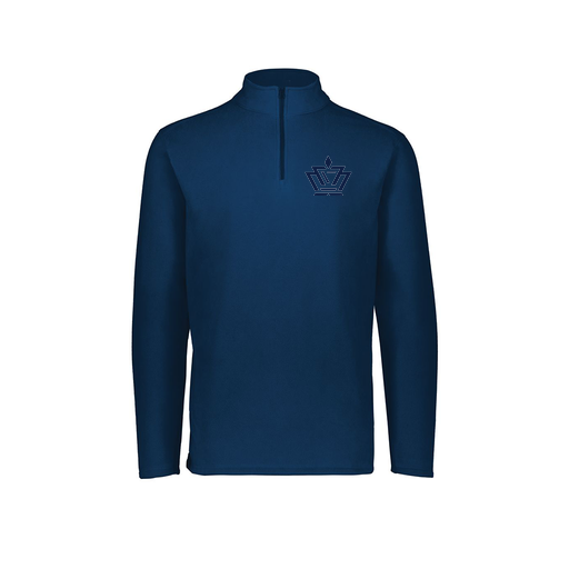 [6863.065.XS-LOGO2] Men's MicroFleece 1/4 Zip Pullover (Adult XS, Navy, Logo 2)