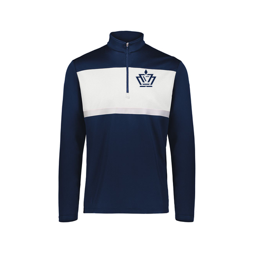[222691.301.S-LOGO2] Youth Bold 1/4 Zip Pullover (Youth S, Navy, Logo 2)
