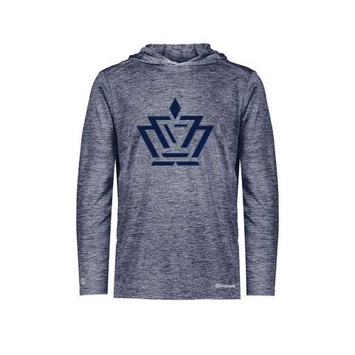 [FOLHCGNV-YS-LOGO2] Decker Youth Charge Hoodie (Youth S, Navy, Logo 2)