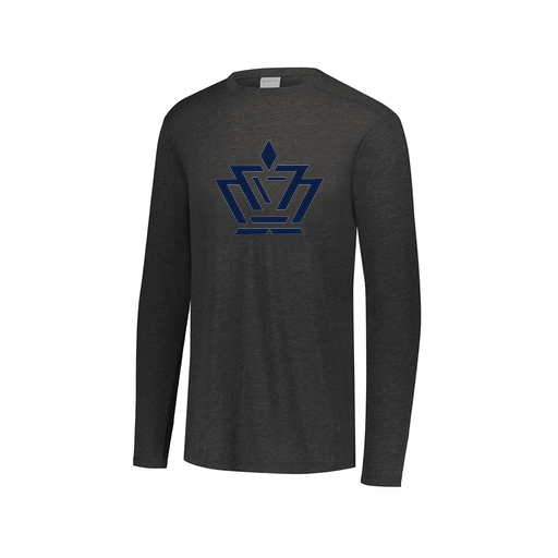 [FTLCUBBK-AXS-LOGO2] Decker Men's Tri-Blend T-Shirt - Long Sleeve (Adult XS, Black, Logo 2)