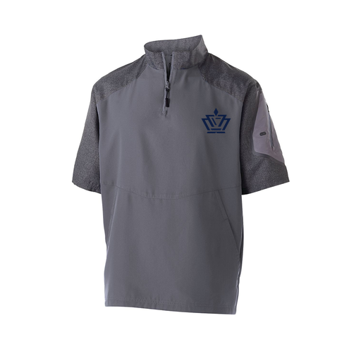 [229545.H60.XS-LOGO2] Men's Raider SS Pullover (Adult XS, Gray, Logo 2)