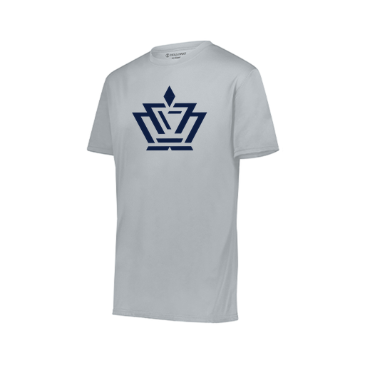 [222819.099.XXS-LOGO2] Youth Movement Dri Fit Shirt (Youth XXS, Silver, Logo 2)