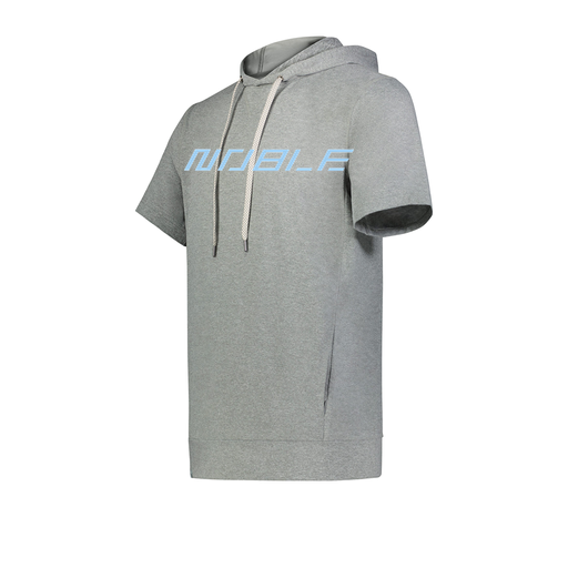 [222605-SIL-YS-LOGO1] YOUTH VENTURA SOFT KNIT SHORT SLEEVE HOODIE (Youth S, Silver, Logo 1)