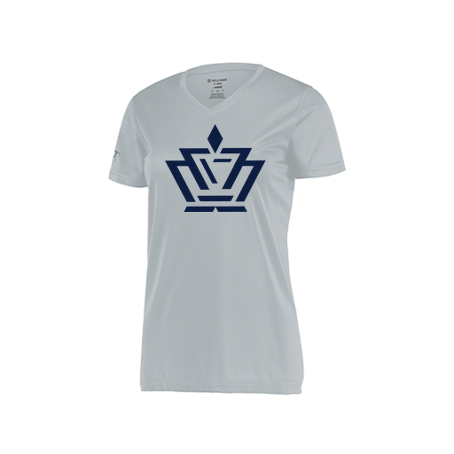 [222820.099.S-LOGO2] Ladies Movement Dri Fit Shirt (Female Adult S, Silver, Logo 2)